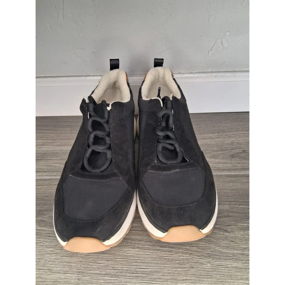 Nordstrom Rack Black Lace Up Comfort Sneakers Women's Sz 10 Casual Walking Shoes